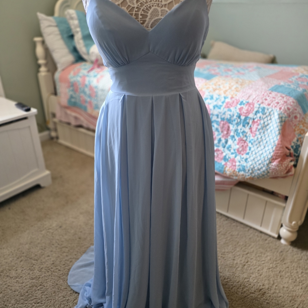 Chic Light Blue Maxi Dress